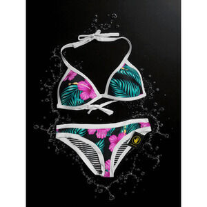 NWT Body Glove SET Molokai Seaway Tropical Oasis Floral Bikini Top & Bottom XL